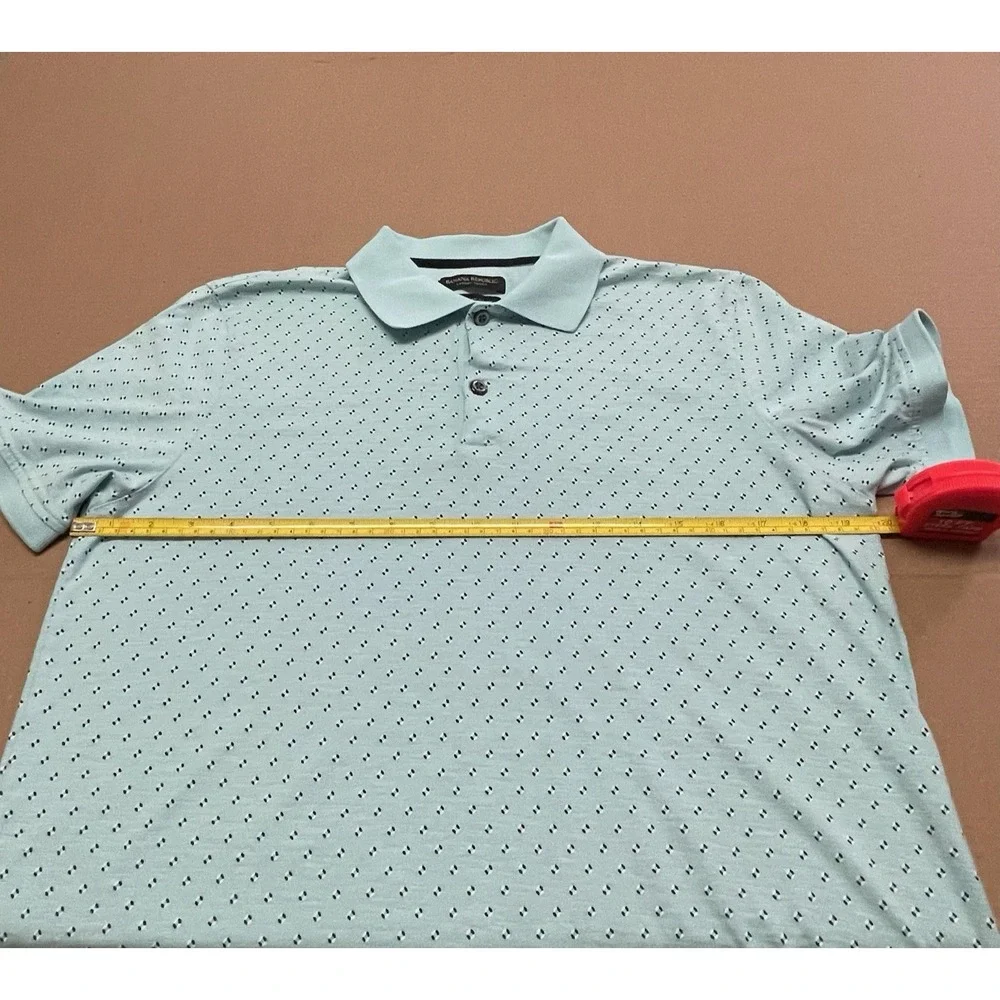 Banana Republic Men's Medium Light Blue Luxury‎ Touch Cotton Polo